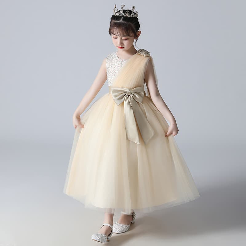 Children's Evening Gown Princess Dress Flower Girl Host Piano Performance Dress Elegant