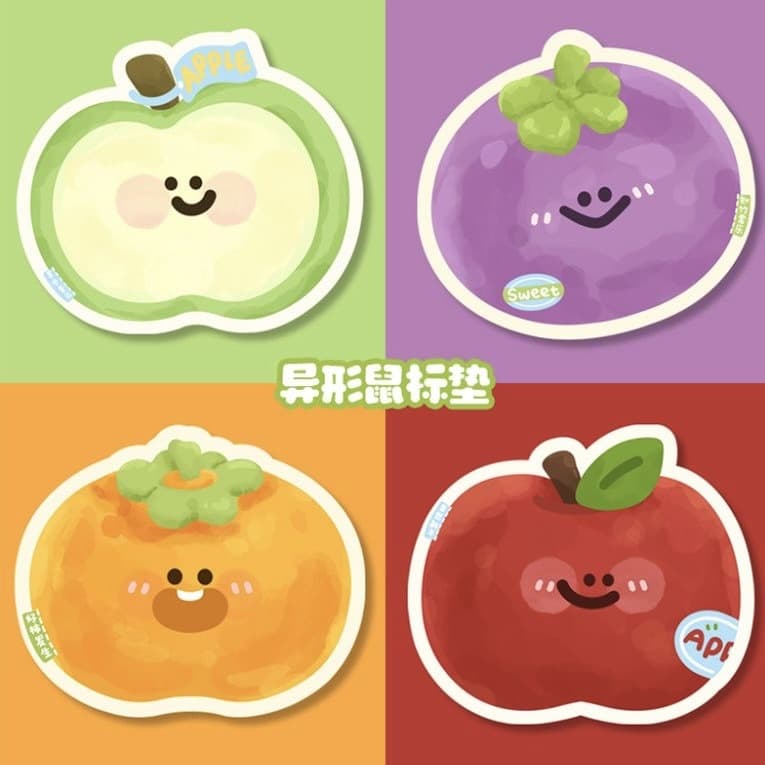Cartoon Mouse Pad Non-Slip Thickened Creative Ins Fun Office Game Pad Fruit Red Guava Cartoon Anime
