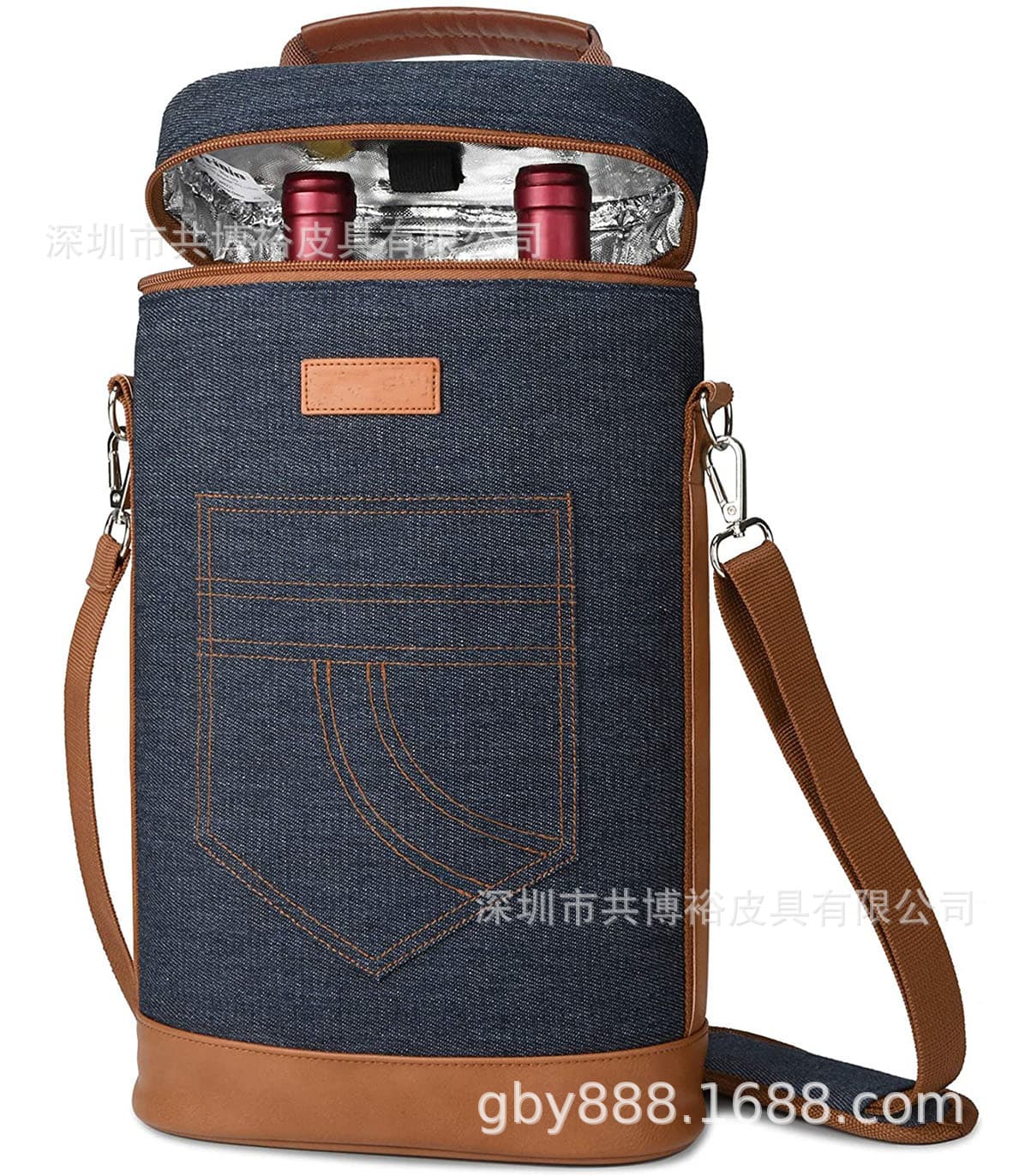 Custom Red Wine Protective Bag Insulated Bag Outdoor Wine Portable Bag Beverage Cooler Bag Fresh-Keeping Bag 2-Pack