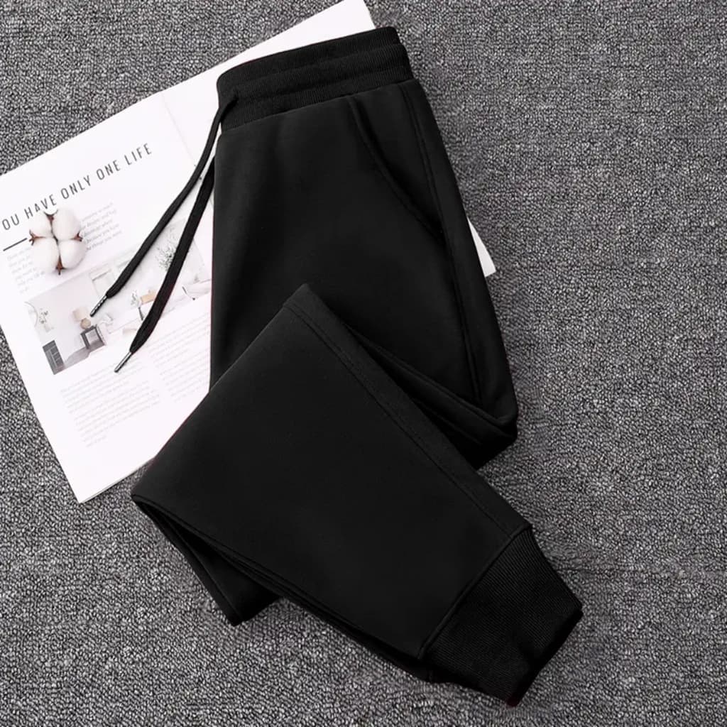 Hua Cotton Sweatpants Unisex Fashionable Versatile Casual Minimalist Hua Cotton Long Pants Solid Color