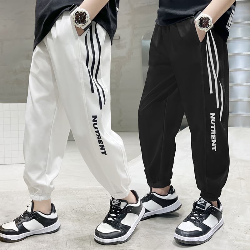 One Family Boys' Pants Summer Children's Anti-mosquito Pants New Children's Wear Korean Thin Sports Ice Silk Pants Cross Border