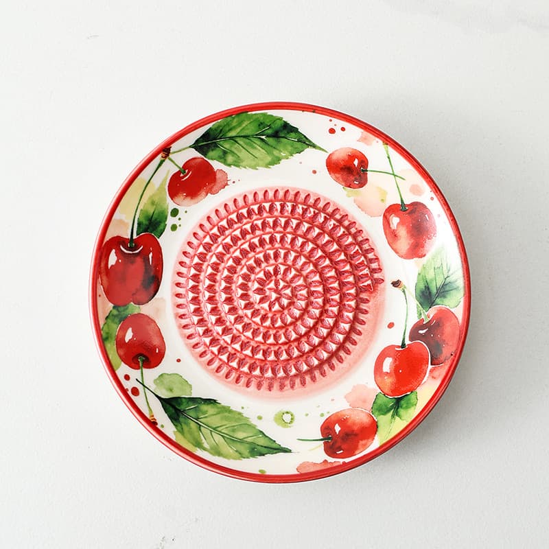 Cross-border Handmade Ginger Garlic Grinding Plate Ceramic Manual Garlic Masher Kitchen Gadget Fruit Puree Baby Food Grinding Dish