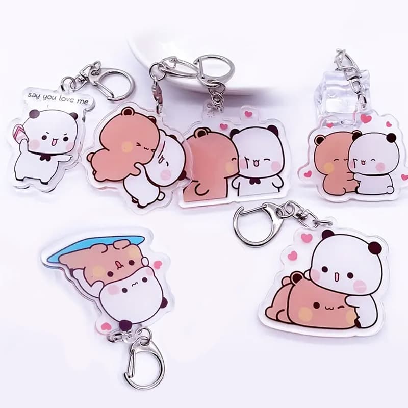Acrylic Keychain Packaging Decorative Pendant Hanging Ornament Semi-finished Anime Cartoon DIY Personalized Keychain