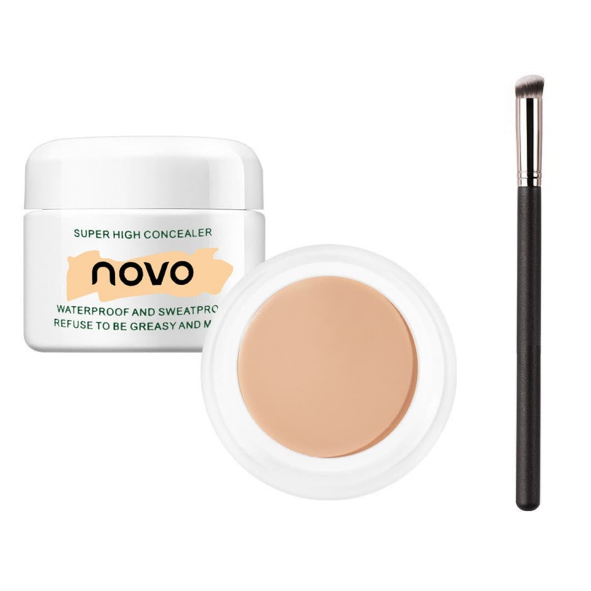 Novo High-Coverage Concealer for Acne Scars, Dark Circles, Spots, and Tear Troughs – Smooth, Non-Caking, Long-Lasting, Sweat-Resistant 5373