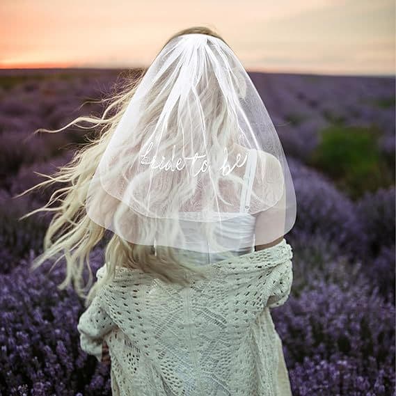 European and American bachelorette party veil Bride to Be veil wedding party bride bridesmaid hot word double layer veil