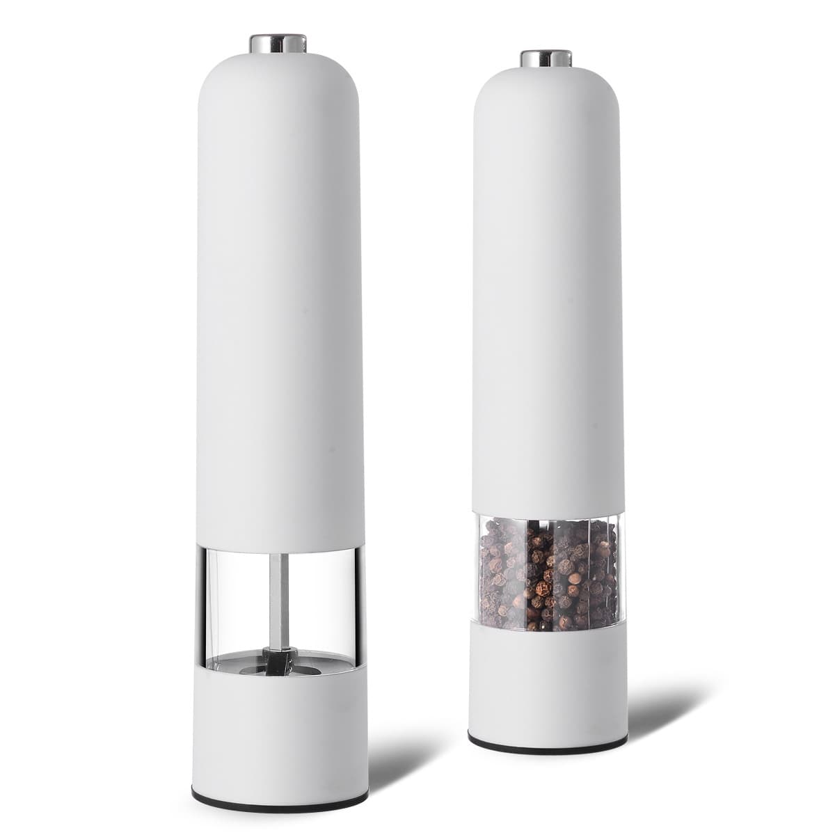 Pepper Grinder Magic Tool for Seasoning Fried Steak, Black Pepper Electric Grinder, Cross-Border Sea Salt Grinder, Light-Free Version, Spice Grinder