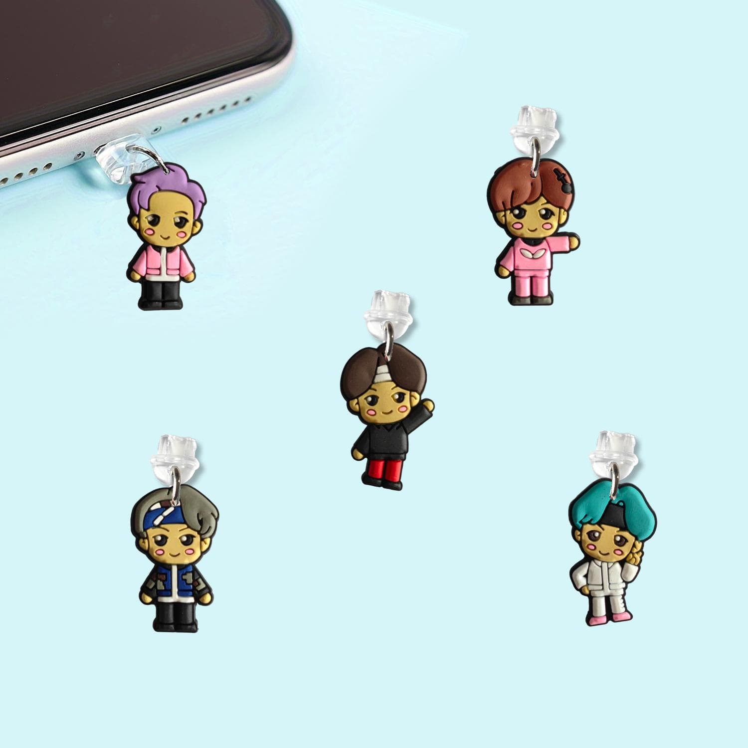 Amazon BTS Phone Dust Plug Dunhuang Portable Pendant PVC Soft Rubber Personalized Fashion Accessory Charm