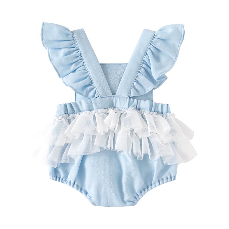 Pure Cotton Baby Summer Outfit Baby Girl Romper Full Moon 100 Days 1 Year Old Suspenders Bodysuit Newborn Clothes In Stock