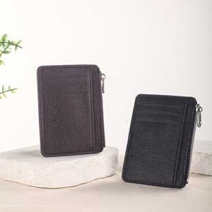 Cross-border Hot Selling 2025 New Casual Card Holder Zipper Multi-slot Card Case Multifunctional Pebble Grain Card Holder Wholesale