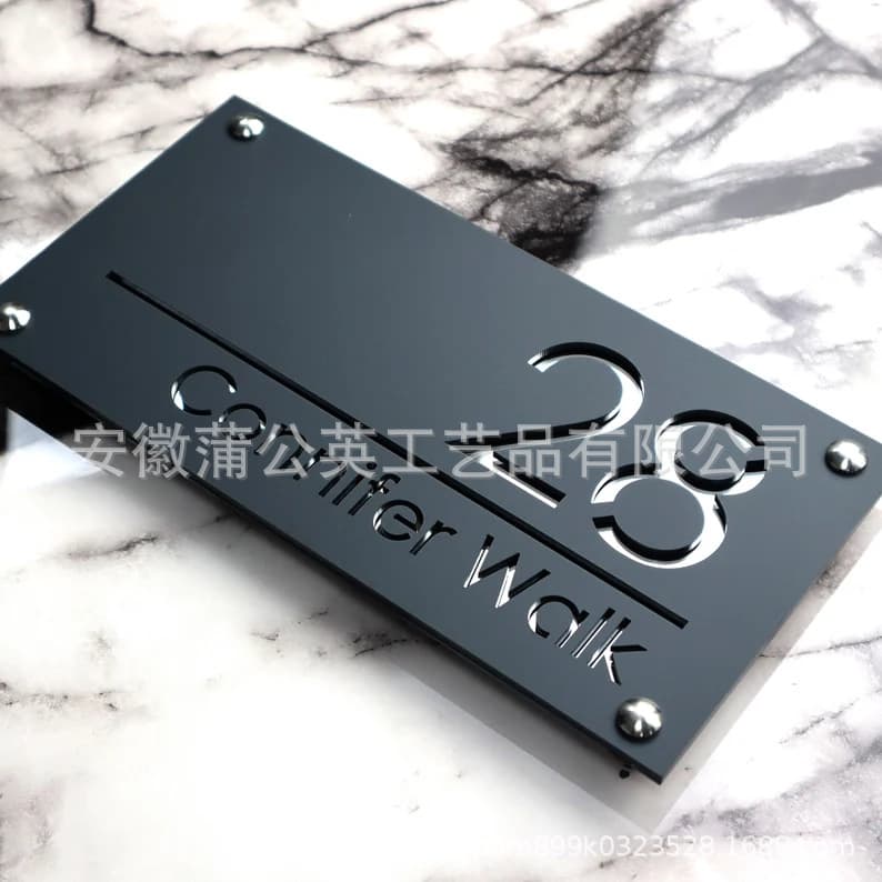 Cross-border Acrylic Door Plates, Signage, Number Plates for Personalized Hotels, B&Bs, Private Rooms, and Residential Unit Markers