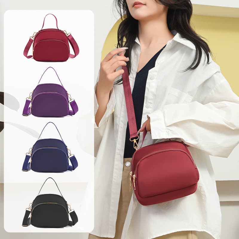 Stainless steel wire small square bag mini purse casual nylon bag for women shoulder crossbody bag simple coin purse