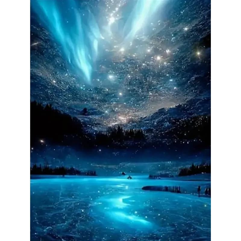 Factory Direct DIY Landscape Starry Sky Handmade Diamond Painting High-Quality AB Fairy Dust Resin Diamonds Bedroom Decorative Painting Wholesale