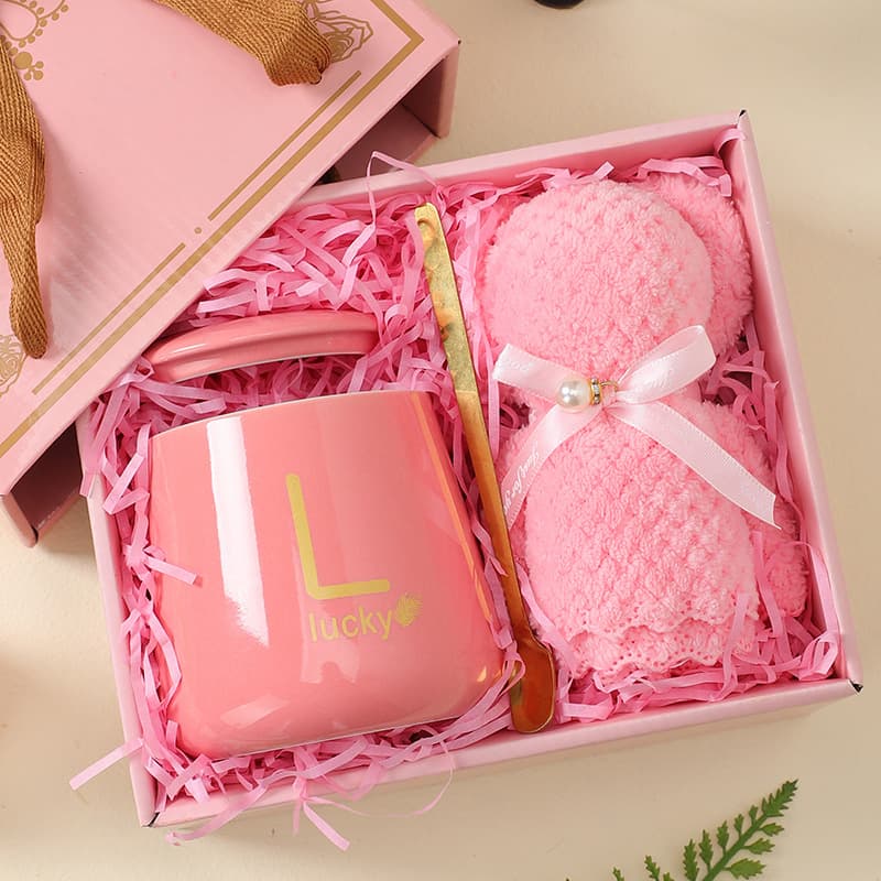 Cup souvenir set mug with lid spoon opening wedding store celebration event business small gift practical birthday