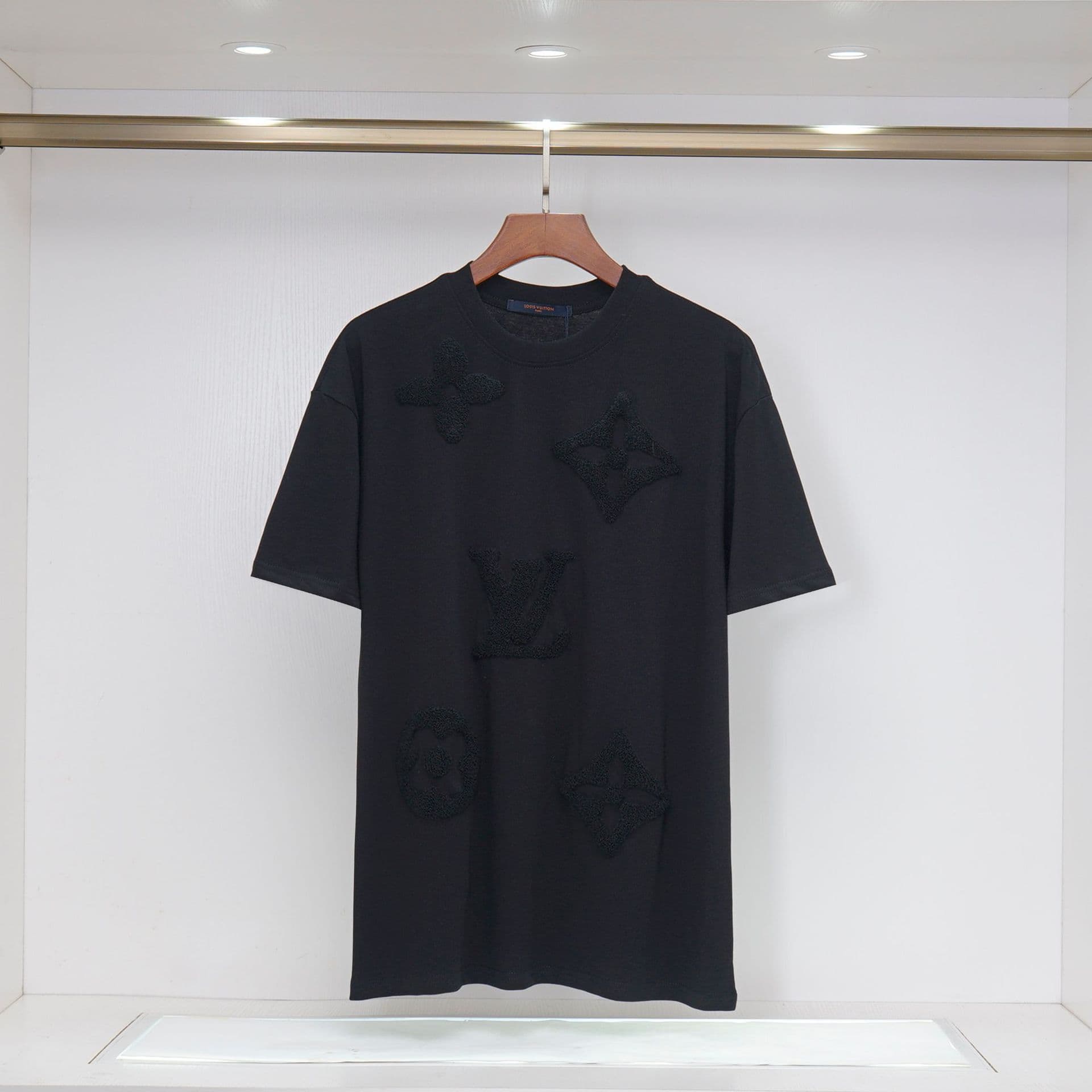 2025 Spring/Summer New OW Oil Painting Arrow Pattern Round Neck Pullover Short Sleeve Unisex One-Piece Wholesale Drop Shipping