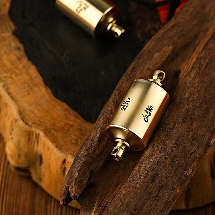 Compassionate Protection Scepter Prayer Wheel Pendant, Paper Mani Jewel, Pure Copper Prayer Wheel Pendant, Source Manufacturer