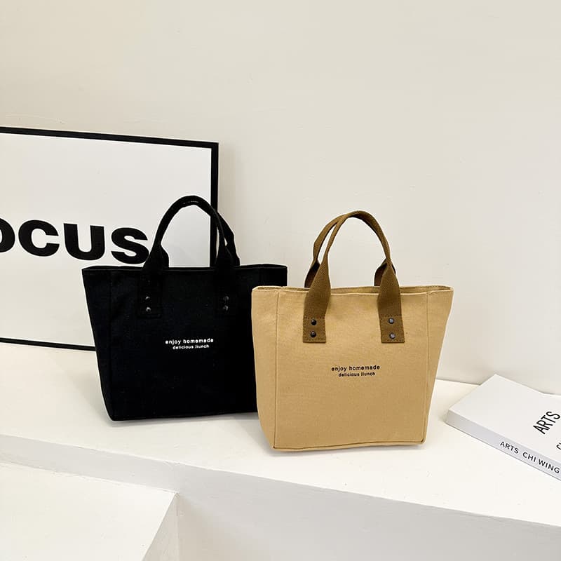 New Large Capacity Canvas Tote Bag Unisex Commuter Large Capacity Handbag Casual Shoulder Bag In Stock