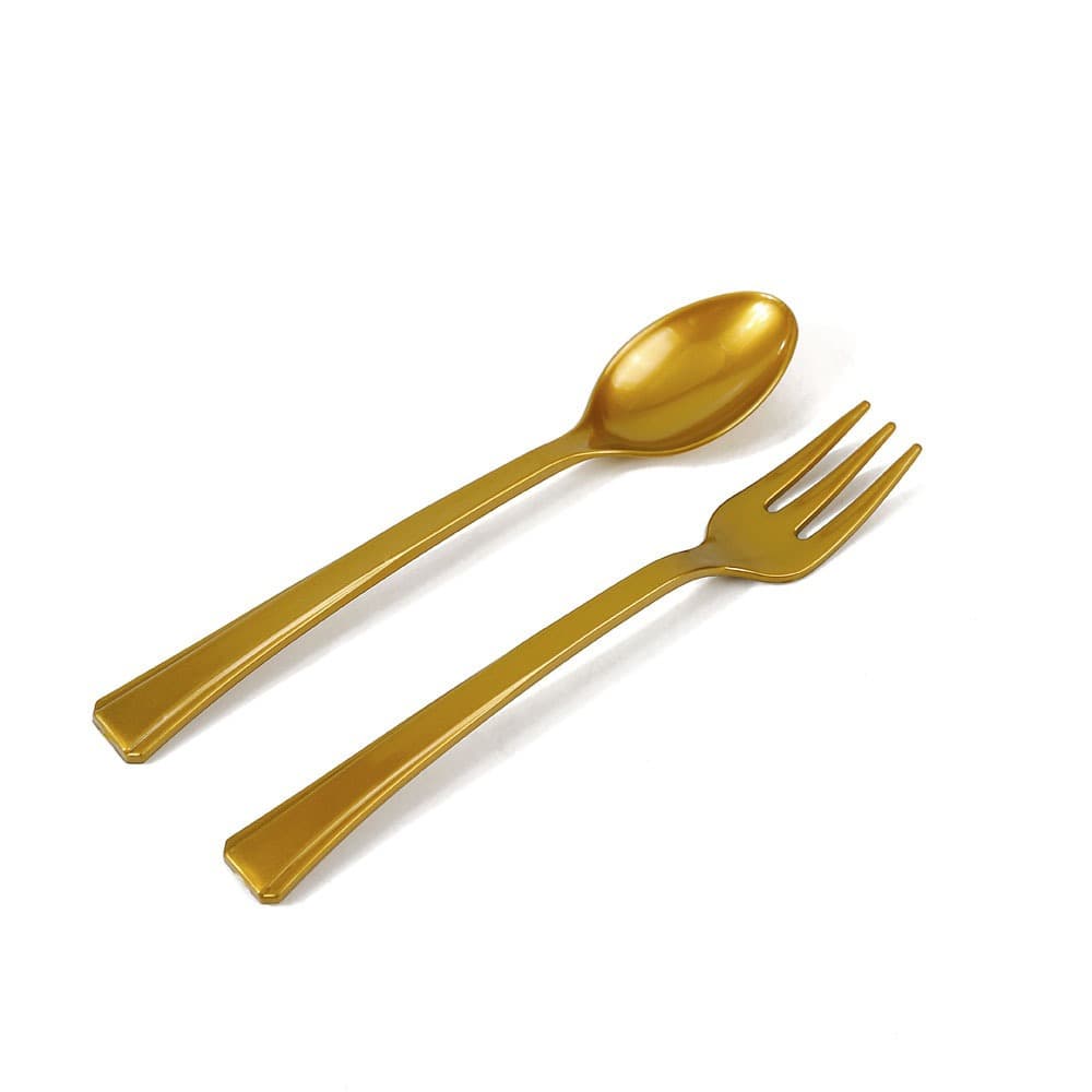 Disposable ps plastic cake plating fork spoon mini dessert fork spoon pudding spoon moon cake fork silver