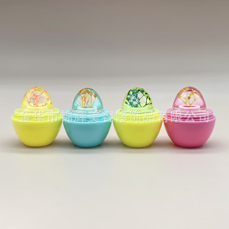 Dried egg flower lip balm, color-changing lip balm, for export only.
