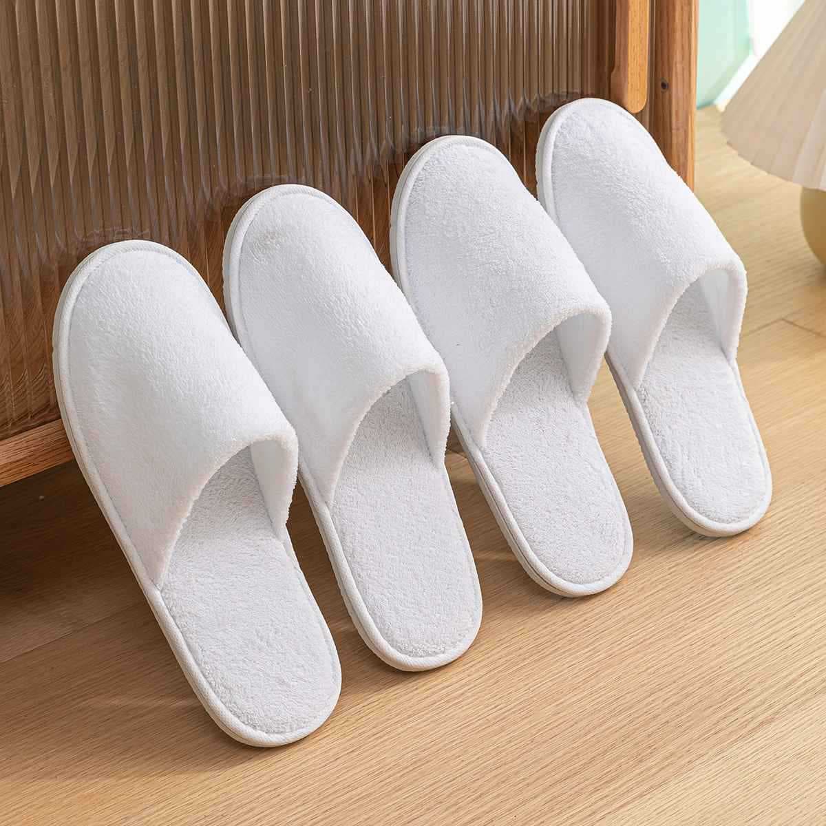 Disposable Slippers for Guests, B&Bs, Hotels Wholesale, Anti-Slip Portable Travel Disposable Slippers 10-Pack