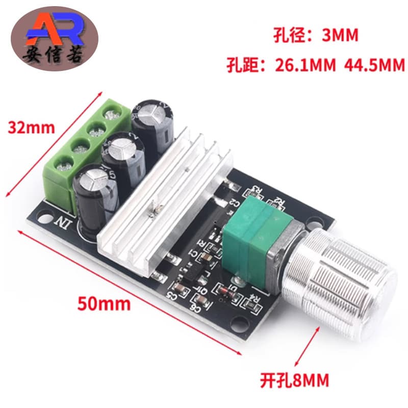 PWM DC Motor Speed Controller 6V 12V 24V 28V 3A Speed Control Switch Function 1203BK Motor Module