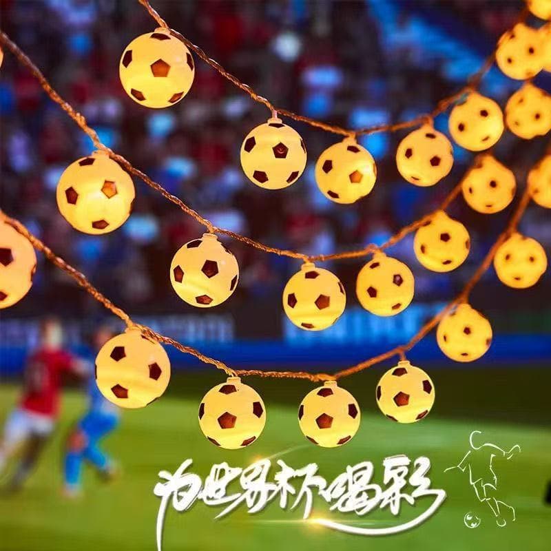 Cross-border LED Soccer Ball String Lights World Cup Themed Decoration Creative Room Bar Holiday Decorative Lights