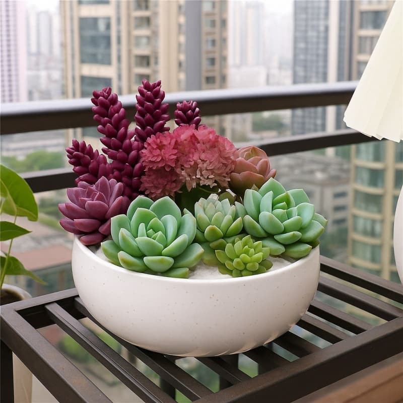 Caifu DIY Large Round Succulent Planter Plaster Silicone Mold Desktop Storage Decorative Ornament