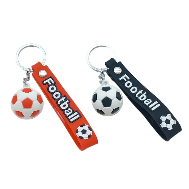 1050# Soft Rubber Soccer Keychain Student Card Holder Backpack Water Bottle Creative Pendant Soccer Match Training Gift