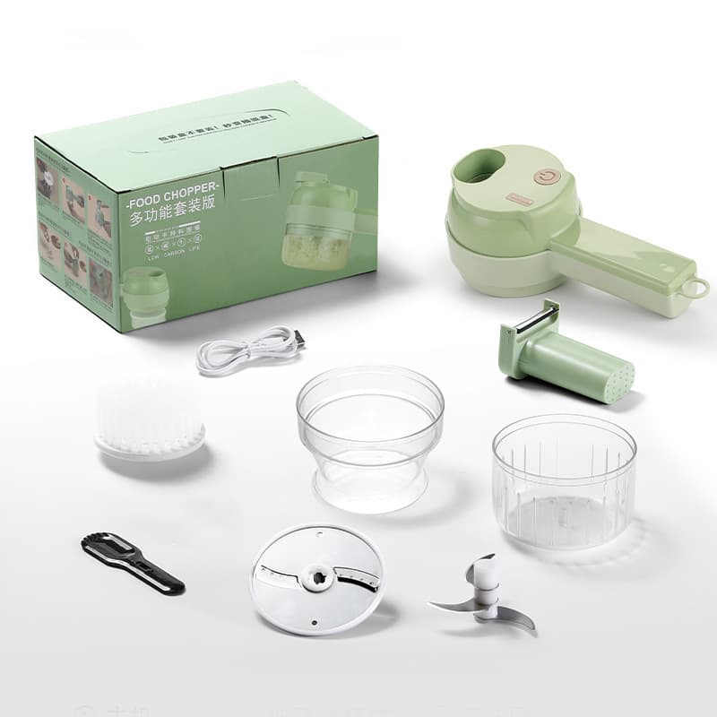 New Gatling multifunctional mini vegetable cutter, wireless electric garlic press, preparation hammer, garlic pounding, garlic slicing
