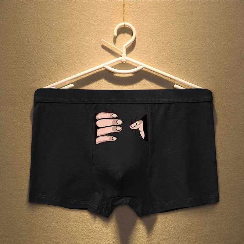 Men's Boxer Briefs Cute Cartoon Funny Novelty Adult Underwear Cotton Summer