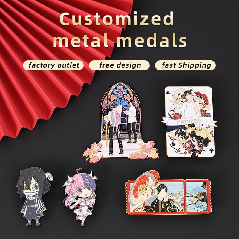 Metal badges, keychains, refrigerator magnets, school badges, medals, brooches, enamel badges