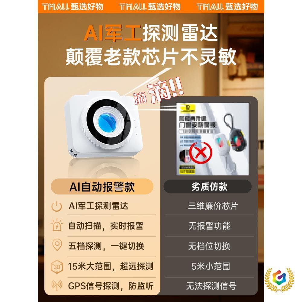 ✅Smart Camera Detector for Hotels - Anti-Spycam Detection Device - Anti-Monitoring and Anti-Spying Signals - Infrared Shooting