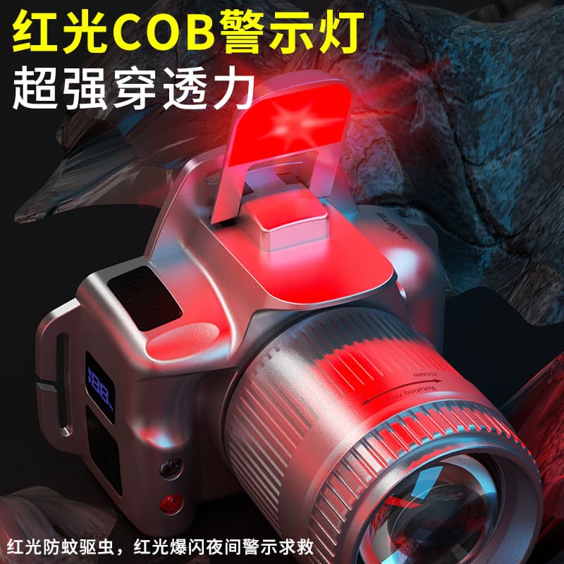 Outdoor High Power LED Headlamp Motion Sensor Rechargeable Long Battery Life Head-mounted Long-range Fishing Night Light