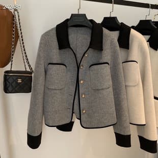2025 Off-Season Deal: Angora Wool Double-Sided Handmade Wool Coat, Designer Chanel-Style Top for Women
