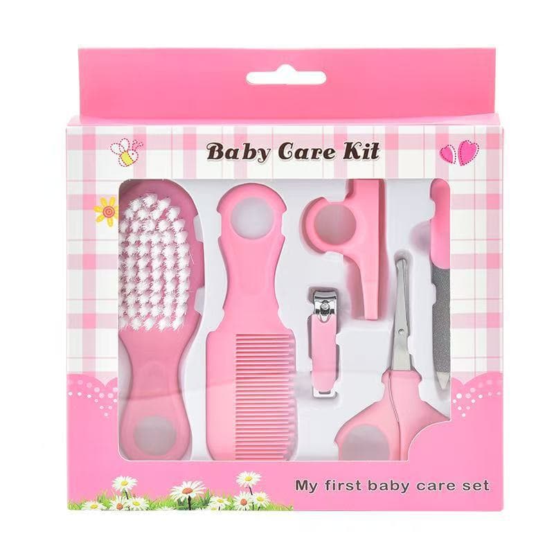 Baby Care Set 10-Piece: Medicine Feeder, Nasal Aspirator, Nail Clipper, Fetal Hair Comb, Nail Scissors Set
