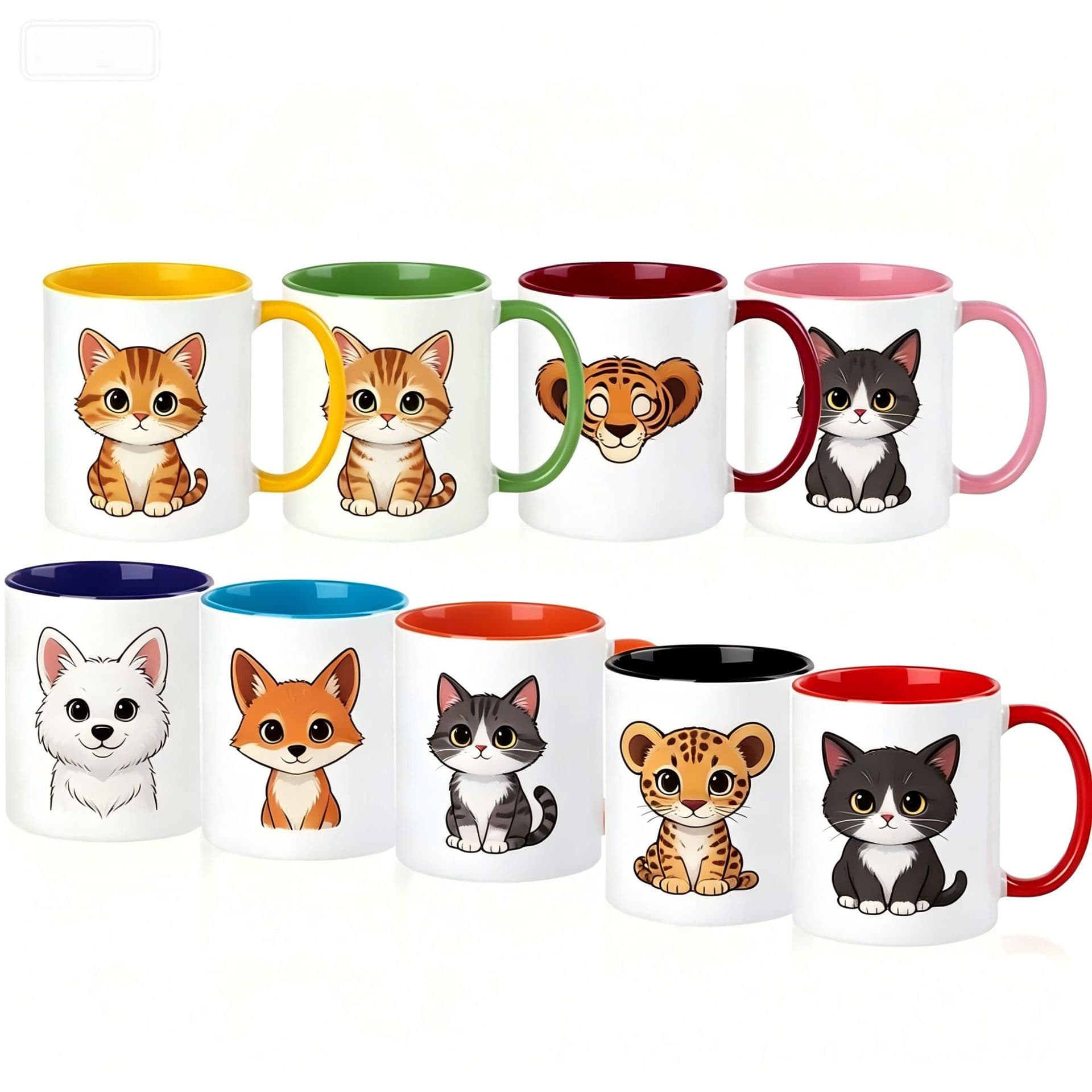Custom Ceramic Mug with LOGO, Shape, and Pattern, Brand Advertising, Opening Gift Cup, Coffee Cup, Color Glaze Coated Cup