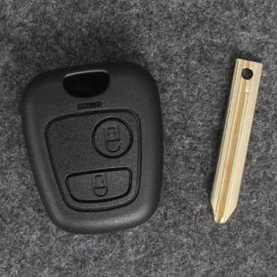 Key shell for Peugeot 206/207/307, Citroen C2/Picasso straight remote control housing