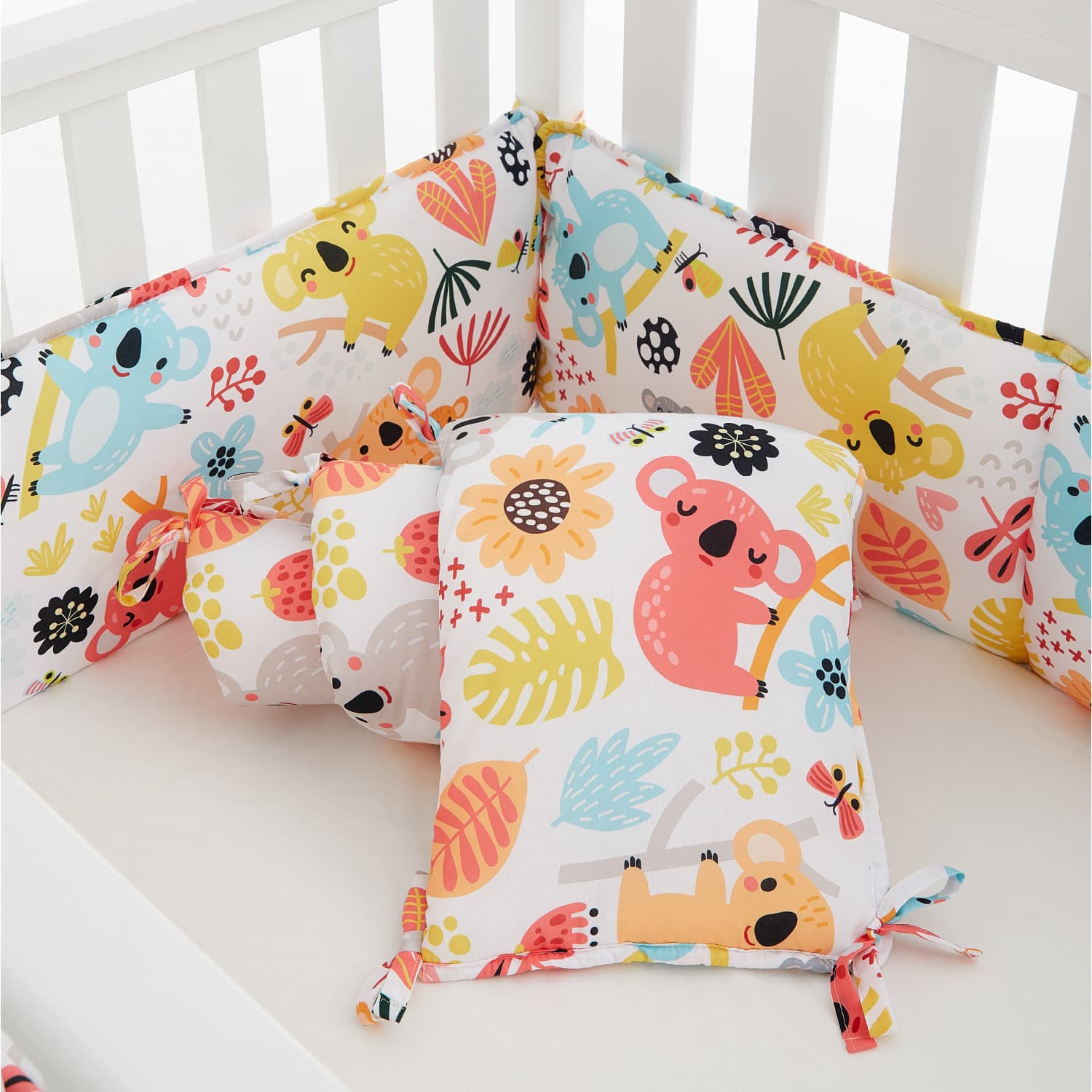 Export Quality Baby Bed Bumper Soft Package Anti-Collision Children's Bed Bumper 4-Piece Set Home Decor