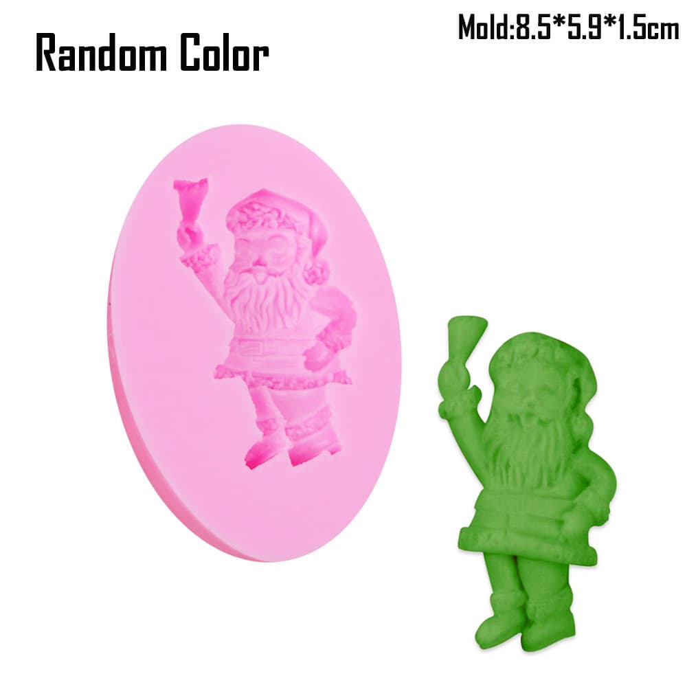Odorless Santa Claus Fondant Cake Silicone Mold Liquid Silicone Chocolate Decoration Mold
