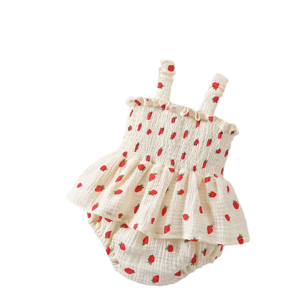Baby Summer Bodysuit Sweet Floral Print Sleeveless Romper for Girls, Cute Triangle Crawling Suit with Hat