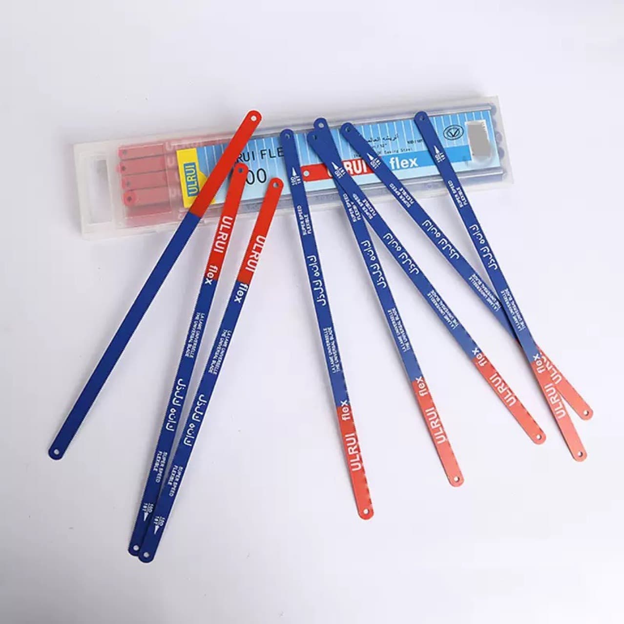 Two-color coated flexible saw blades, 100 pieces per plastic box, high carbon steel 300mm saw blades, for home woodworking, tree sawing, E18.