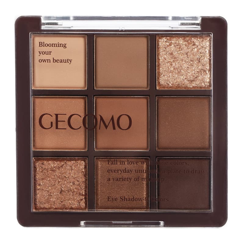 Xieruigemeng Nine-Color Eyeshadow Palette Earth Tone Matte Orange Brown Shimmer Burst Nine-Color Chocolate Warm Brown Eyeshadow