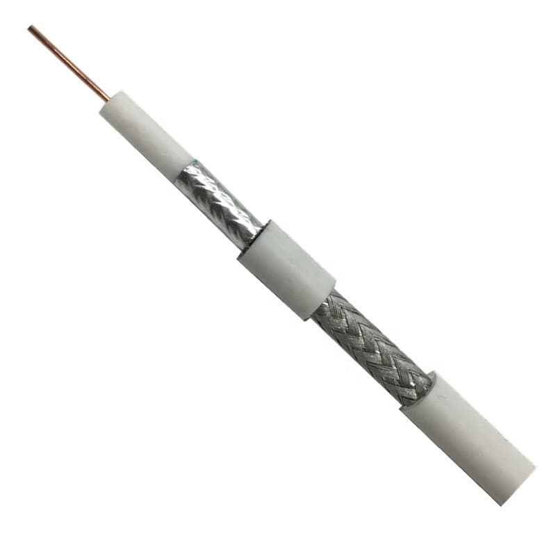 3C2V Single-Core Aluminum Foil Coaxial Video Cable 75 Ohm Cable for Surveillance Video, Single-Core BNC Cable Reel 5.0mm