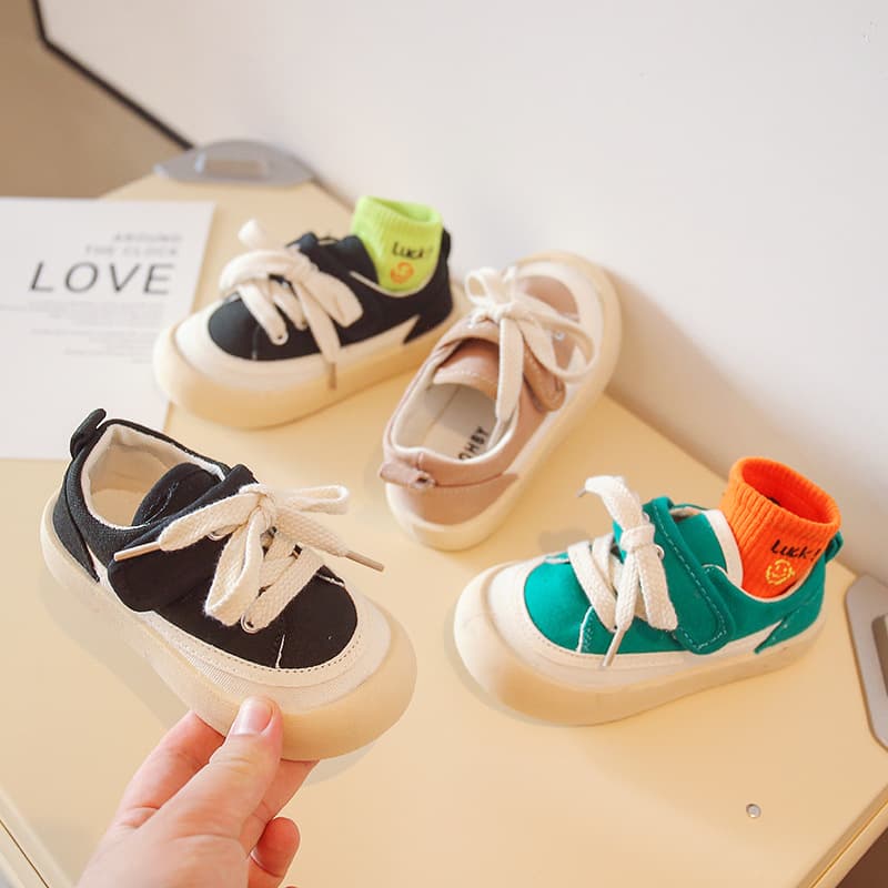 Children's Sports Shoes Hu Ban Zhang 2026 Spring New Style Canvas Shoes for Boys and Girls Korean Version Casual Sneakers