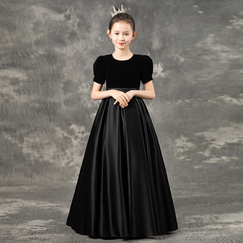 Fashion evening dress for girls, children's host dress, princess dress, violin performance dress, piano performance dress