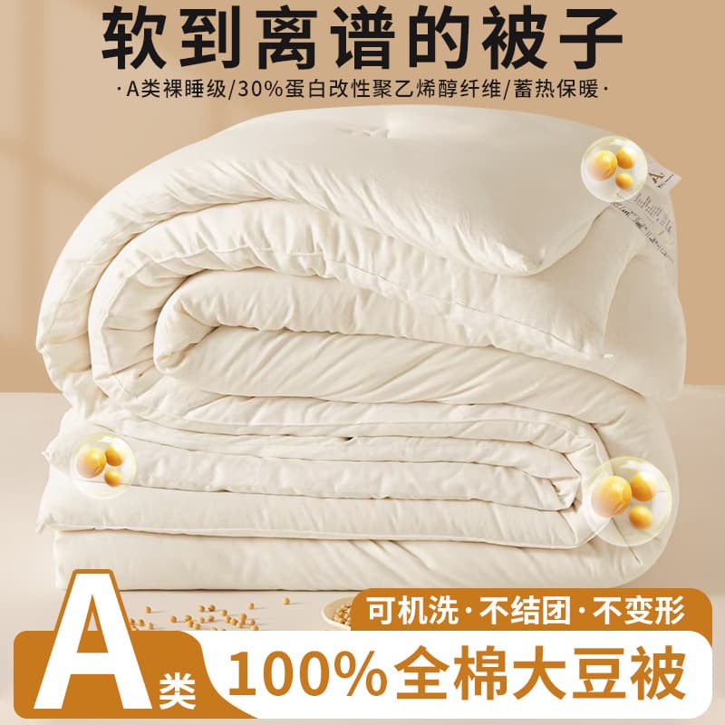Pure Cotton Soybean Quilt 30% Protein Modified Polyvinyl Alcohol Fiber Class A All-Cotton Quilt Core Winter Summer Quilt