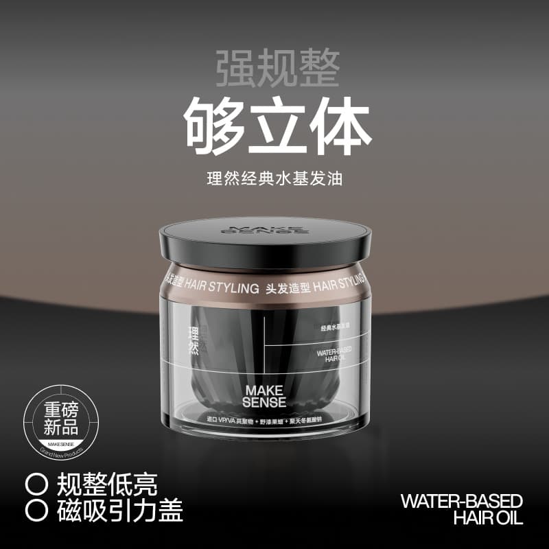 Liran Classic Water-Based Pomade for Men, Styling and Moisturizing, Slicked-Back Hair Clay, Wax, Gel, Matte Finish