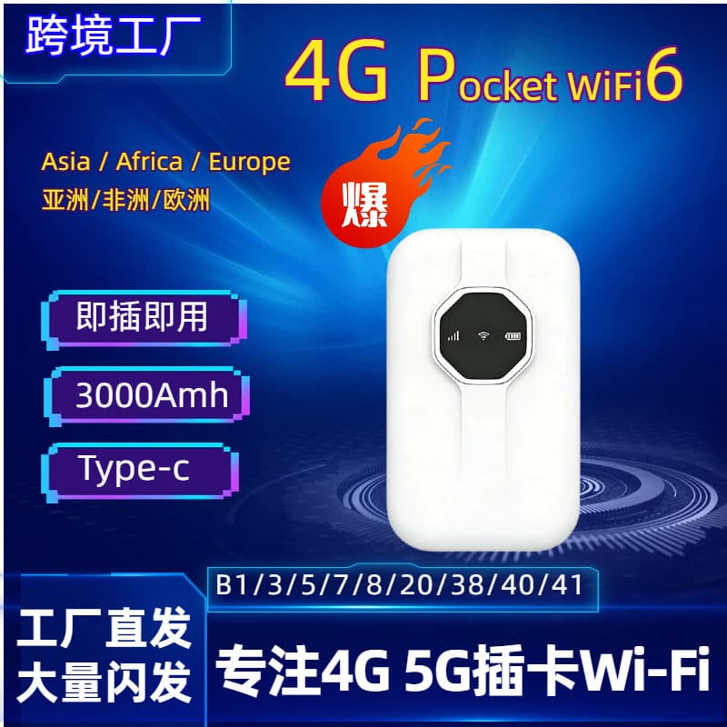 Southeast Asia 4G Plug-in Portable WiFi Travel Router Hotspot Mifis SIM Card