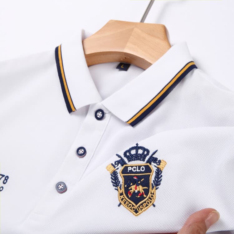 2026 Summer New Paul Men's Short Sleeve T-Shirt Turn-down Collar Loose Half Sleeve Polo Shirt Embroidered Short Sleeve Top