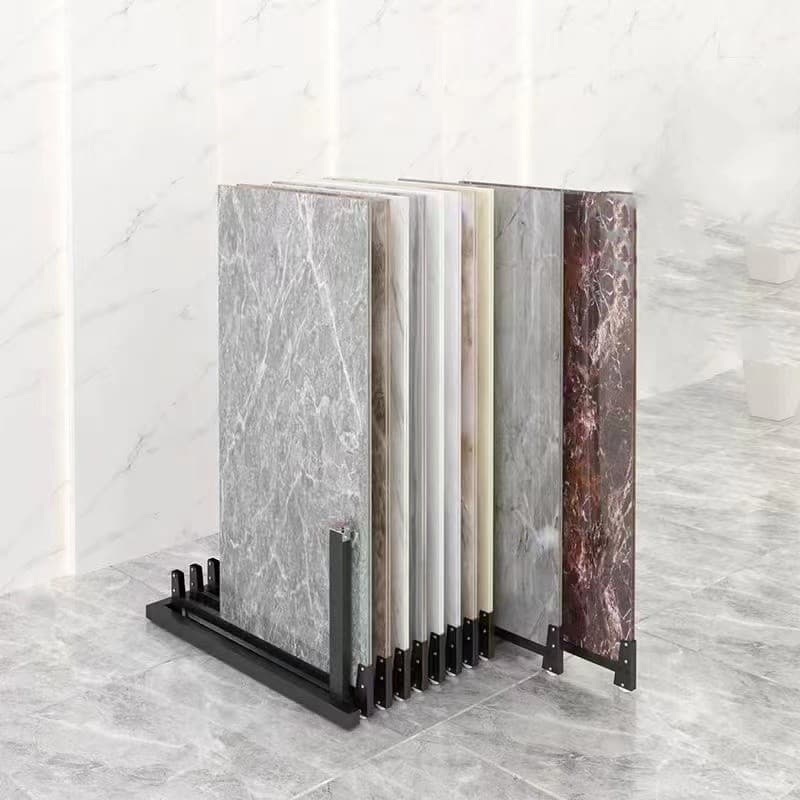 Changya Supply Tile Display Sliding Large Format Tile Sample Stone Slab Marble Stone Rack Adjustable Pull-Out Double-Sided Cabinet
