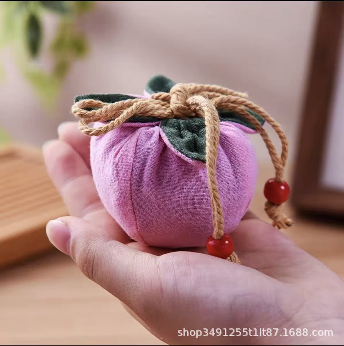 Sachet Persimmon Empty Bag DIY Craft Kit - Persimmon for Good Luck, Wormwood Mosquito Repellent, Teacher's Day Gift Cloth Bag
